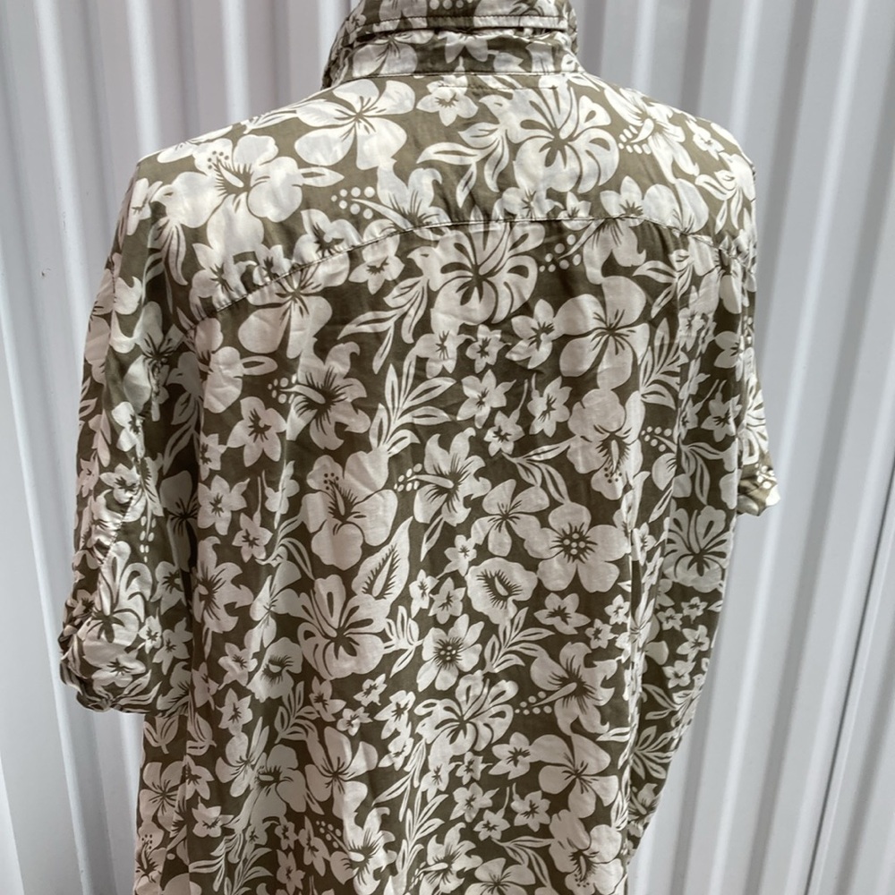 Acacia huahine Koki green cream floral shirt dress XL Mombasa - Picture 4 of 5